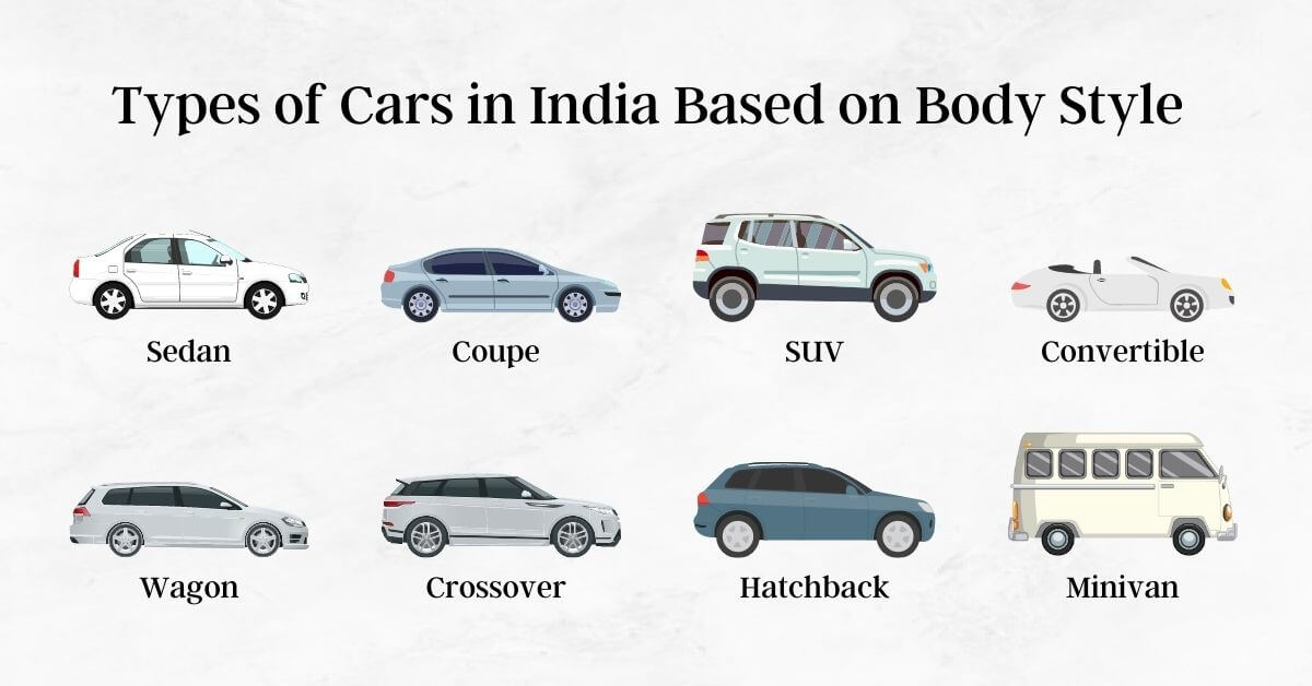 image showing types of cars in India based on body style