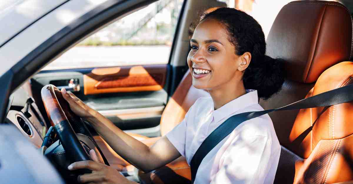 Woman Driving a Car