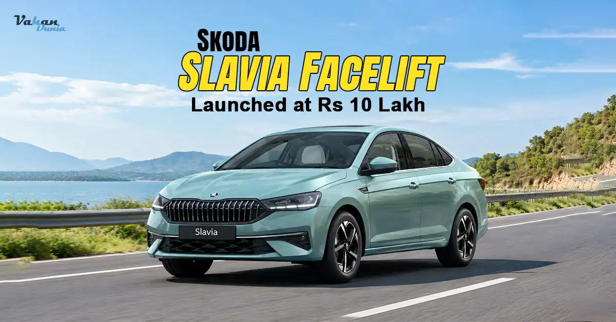 Skoda Slavia Facelift Launched at Rs 10 Lakh: Gets New 8-Speed Automatic and More Features